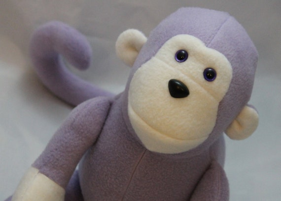 purple stuffed monkey