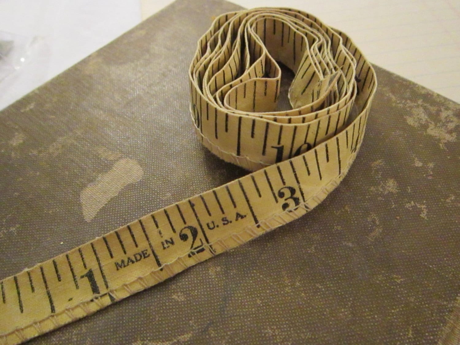 Vintage Cloth Tape Measure 60 Inch Stitched Fabric Tape