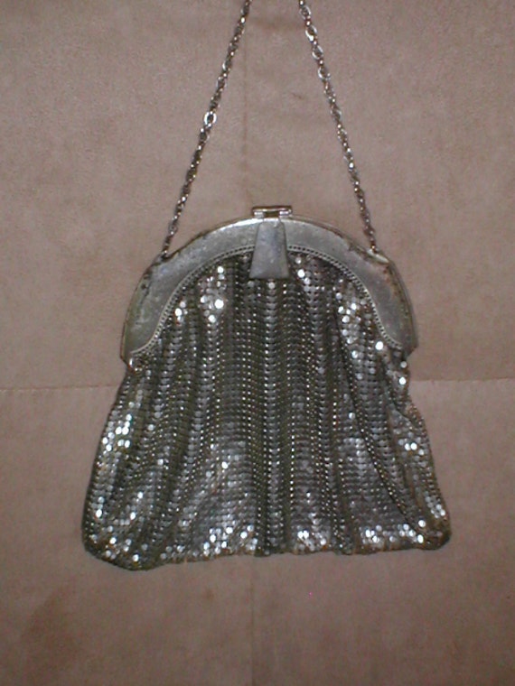 whiting davis silver mesh purse