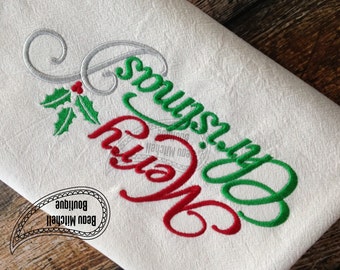 Merry Christmas embroidery design