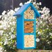 CLEARANCE Bee and Insect Hotel, three tier, in 'Cool Azure'.