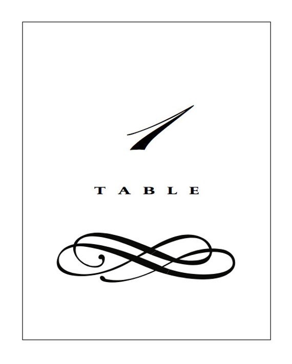 items similar to calligraphy diy table numbers on etsy