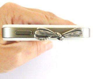Dragonfly iPhone & Cell Phone Dust Plug- Cellphone Accessories- Silver