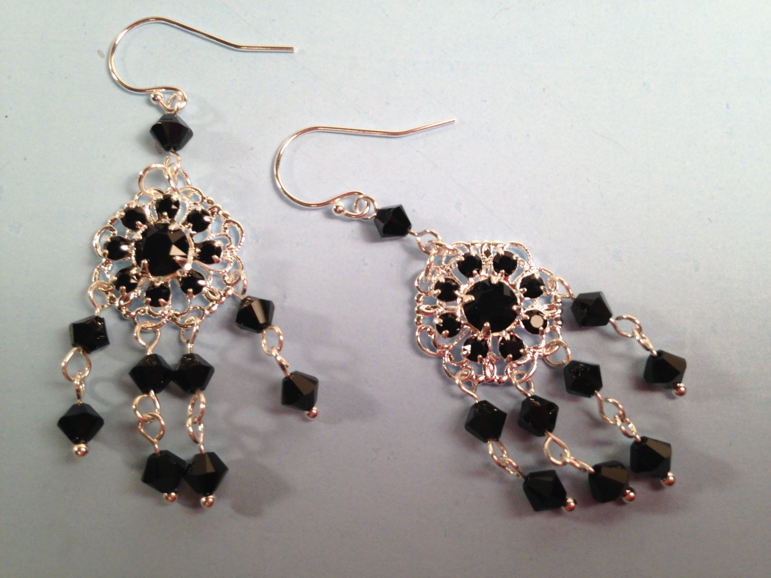 Swarovski Crystal Earring Black Crystal Earring Black