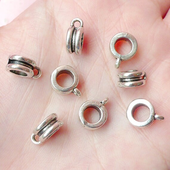 Charm Hanger Ring Beads Dangle Charms Slider by MiniatureSweet