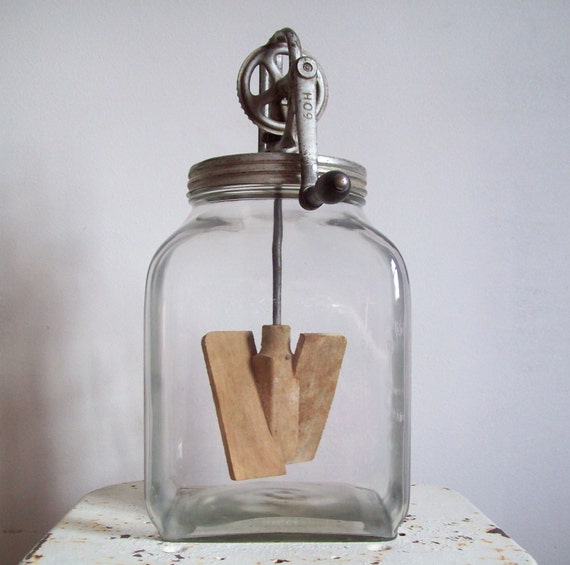 Dazey butter churn 80 original square glass by MattiesMenagerie