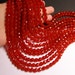 Carnelian faceted 8mm round beads - 1 full strand - 48 beads per strand - AA quality