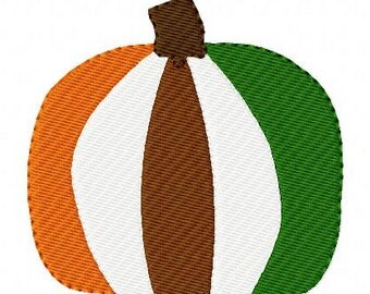 Pumpkin with Stripes Embroidery Design // Fall Embroidery Design // Halloween Embroidery Design // Harvest Embroidery // Joyful Stitches