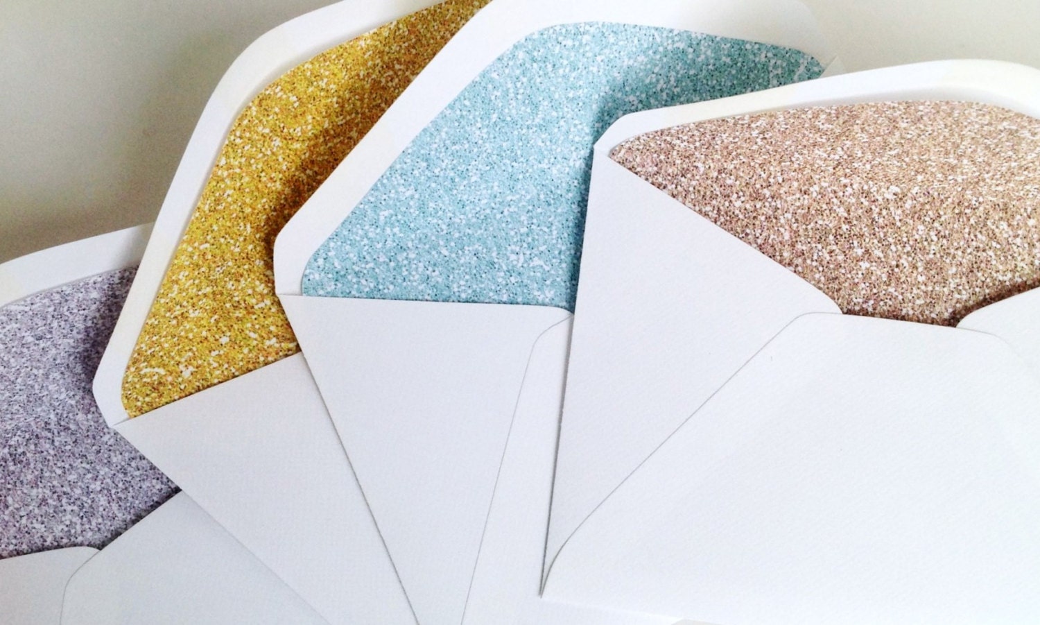 Gold "glitter effect" Lined Envelopes Envelope Liners digitally