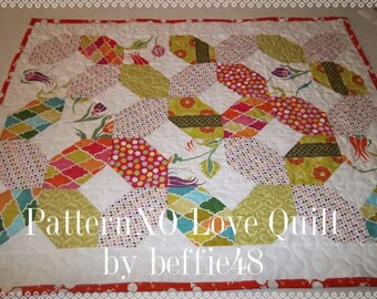 XO Hugs and Kisses Quilt Pattern Tutorial, pdf