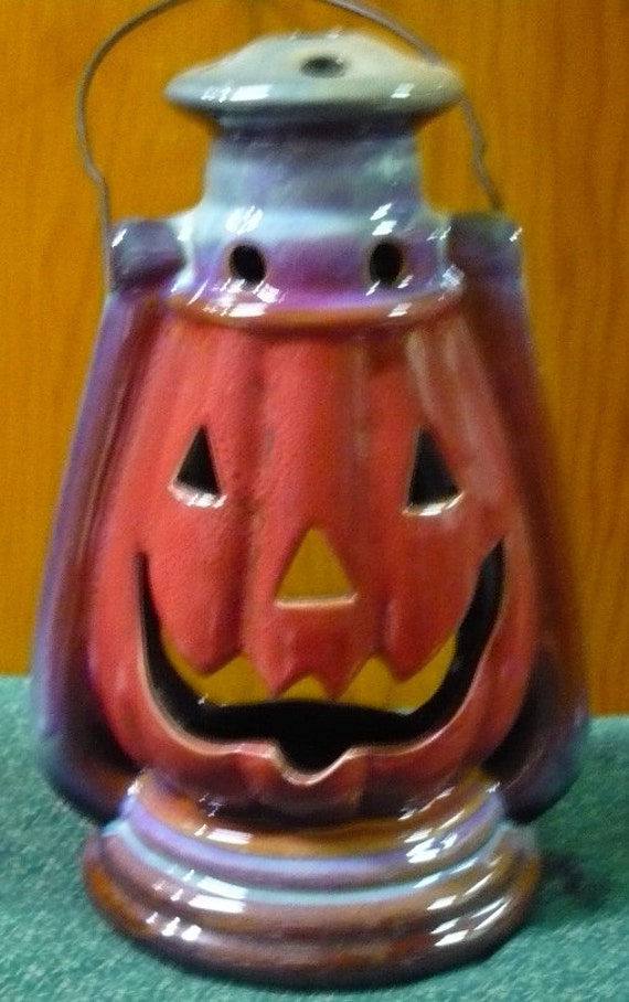 Ceramic Pumpkin Lantern
 Reduced Halloween Ceramic Pumpkin Lantern EUC Votive