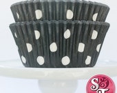 Black GREASEPROOF Dot Baking Cups Cupcake Liners - Quantity 50 Il_170x135