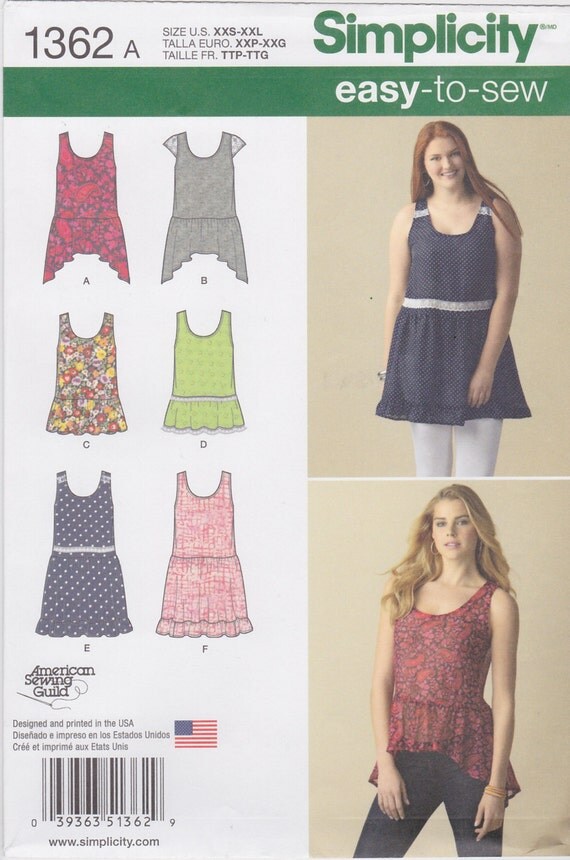 Simplicity Sewing Pattern 1362 Misses' by SheerWhimsyDesigns