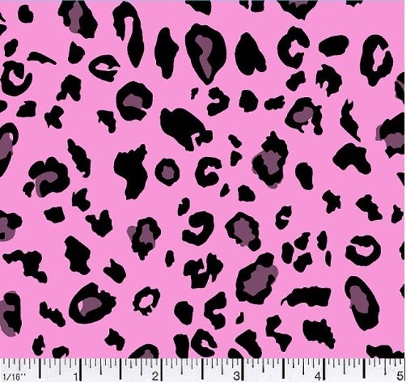 Pink Animal print fabric per yard Leopard 100% cotton /ideal