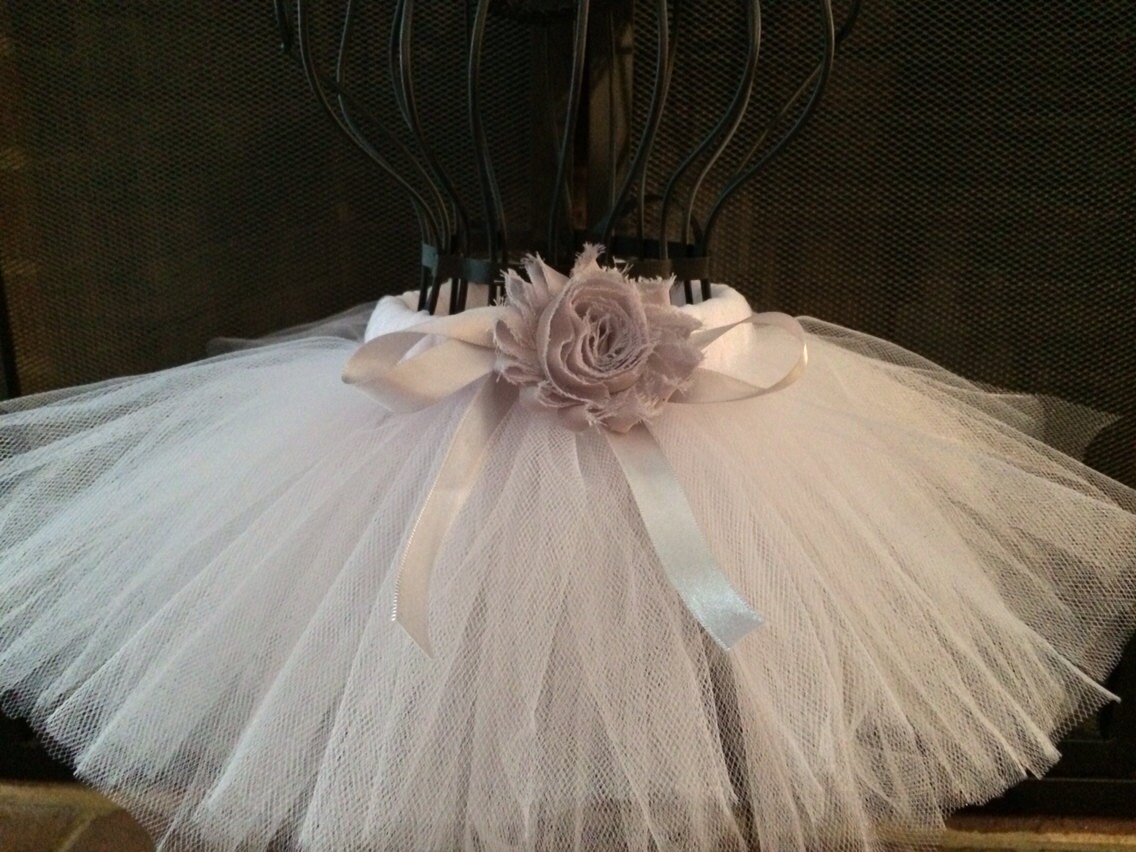 white frilly tutu