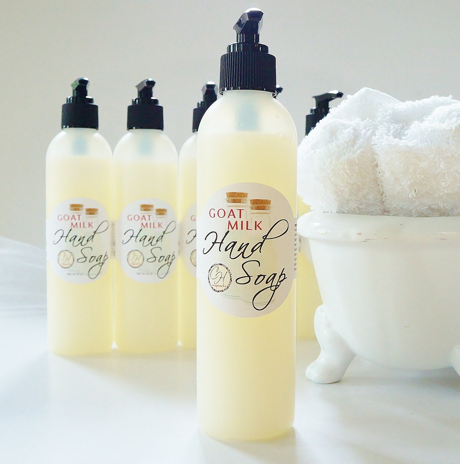 CHOOSE 3 & SAVE Goat Milk Liquid Hand Soaps 8 oz by crimsonhill