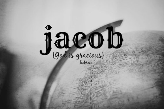 Items similar to Jacob Name art Baby boy Quote Christian