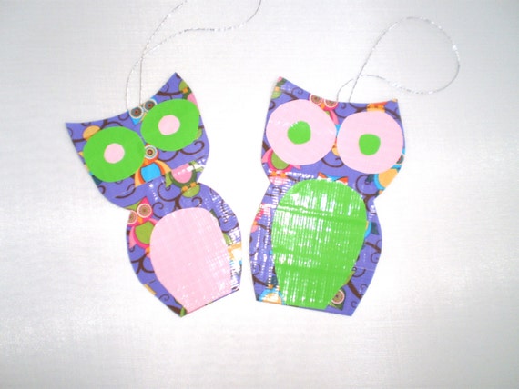 items similar to owl christmas ornament duct tape purple items similar to owl christmas ornament duct tape purple