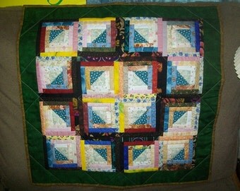 Scrappy Log Cabin Wall Hanging