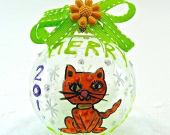 orange tabby cat ornament