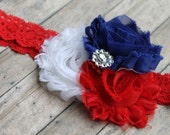 fourth of july headband, red white and blue , memorial day, patriotic headband, for newborn, baby, toddler, girl, tween, teen and adults
