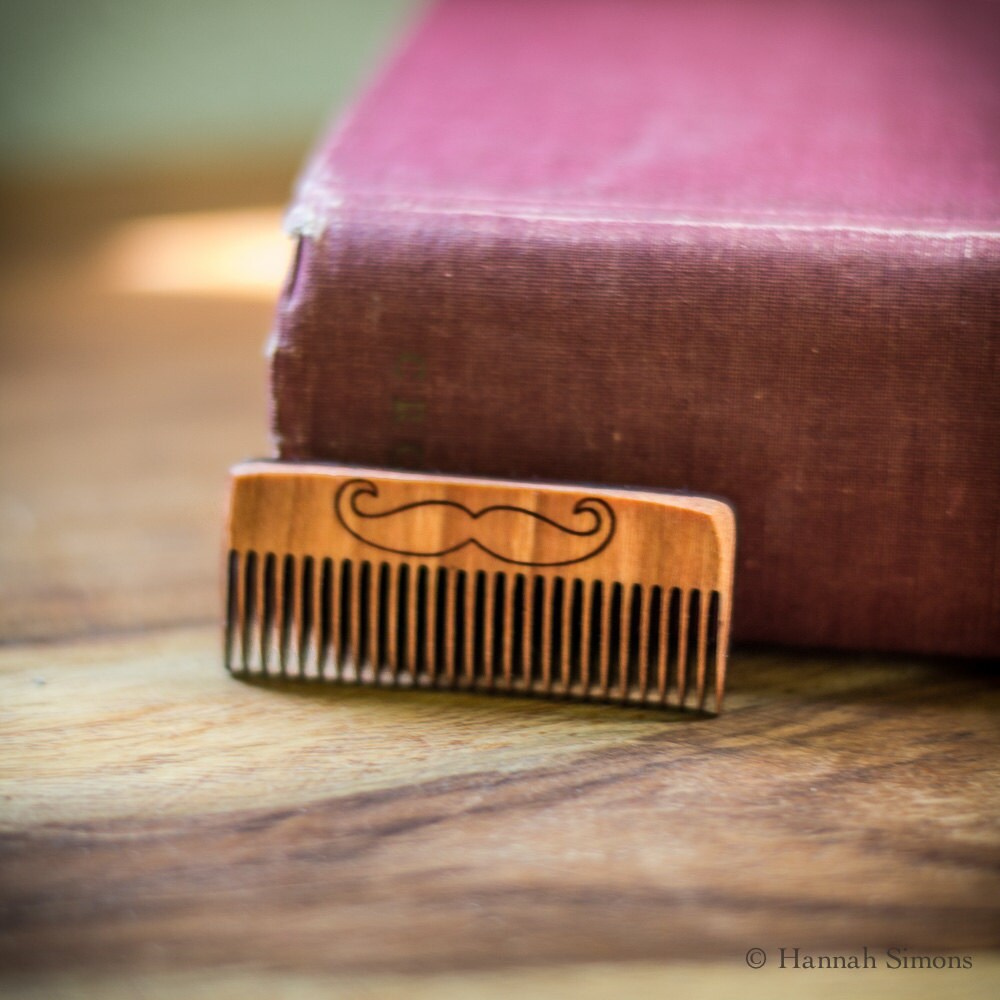 Handlebar Mustache Comb by ideasinwood on Etsy