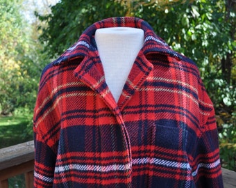 Popular items for red plaid coat on Etsy