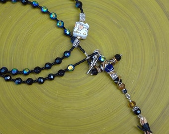 50 Bead Chotki, Prayer Rope, Komboskini, St. Pachomius, Jesus Prayer, Black