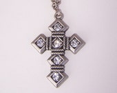 Rhinestone cross necklace