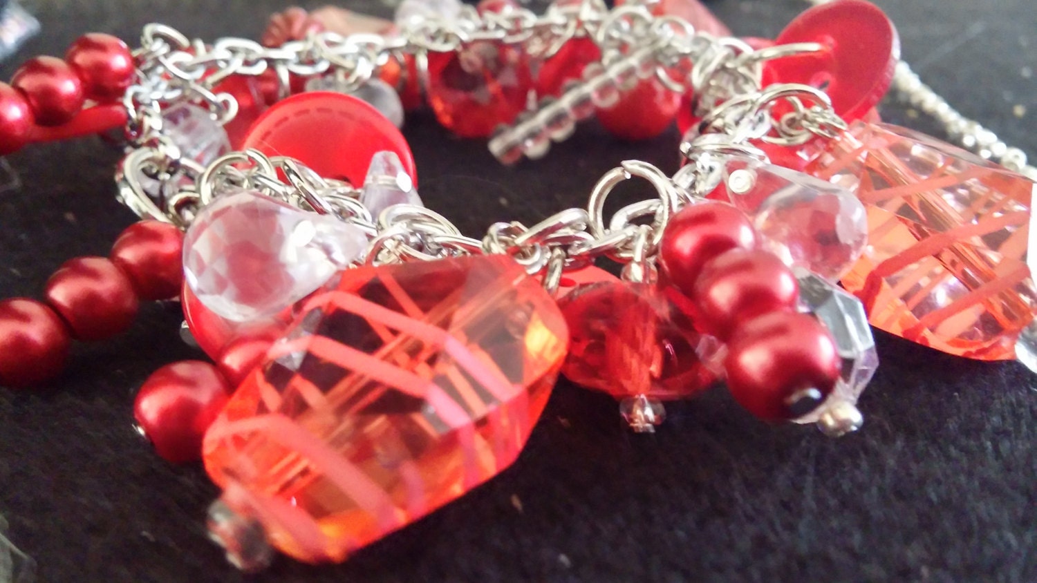 Red Charm Bracelet
