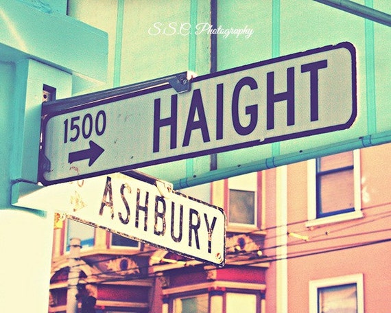 San Francisco Photo. Haight Ashbury Sign. Haight by SSCphotography
