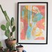 Screenprint handmade original pink - yellow -blue / A summer sweat