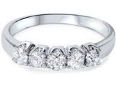 womens 5 stone 1.00ct wedding rings