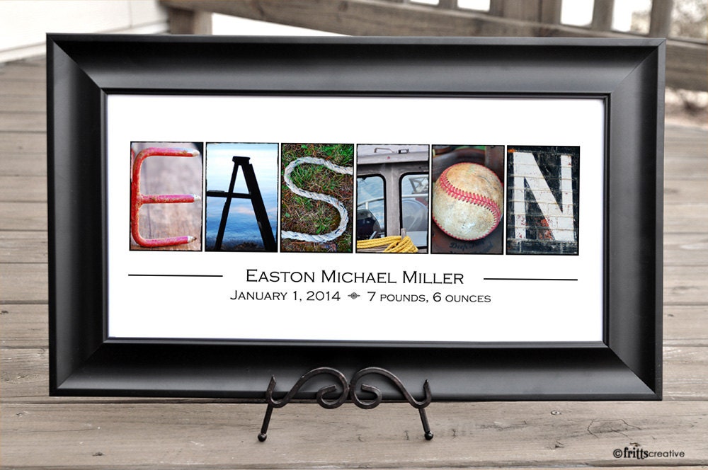 Nursery Decor Personalized Name Print in by FrittsCreative on Etsy