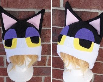 Punchy the Cat - Animal Crossing - Fleece Hat Adult, Teen, Kid - Halloween Costume or a winter, nerdy, geekery gift!