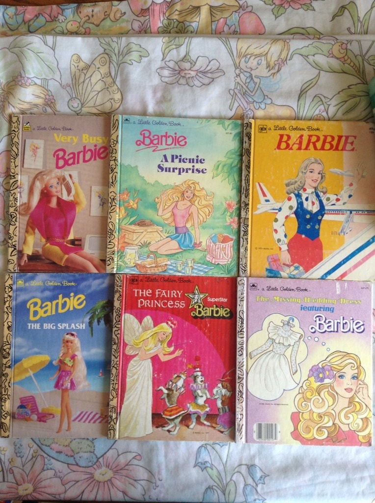 6 Vintage Barbie Little Golden Books By Twinkletotsvintage On Etsy 9208