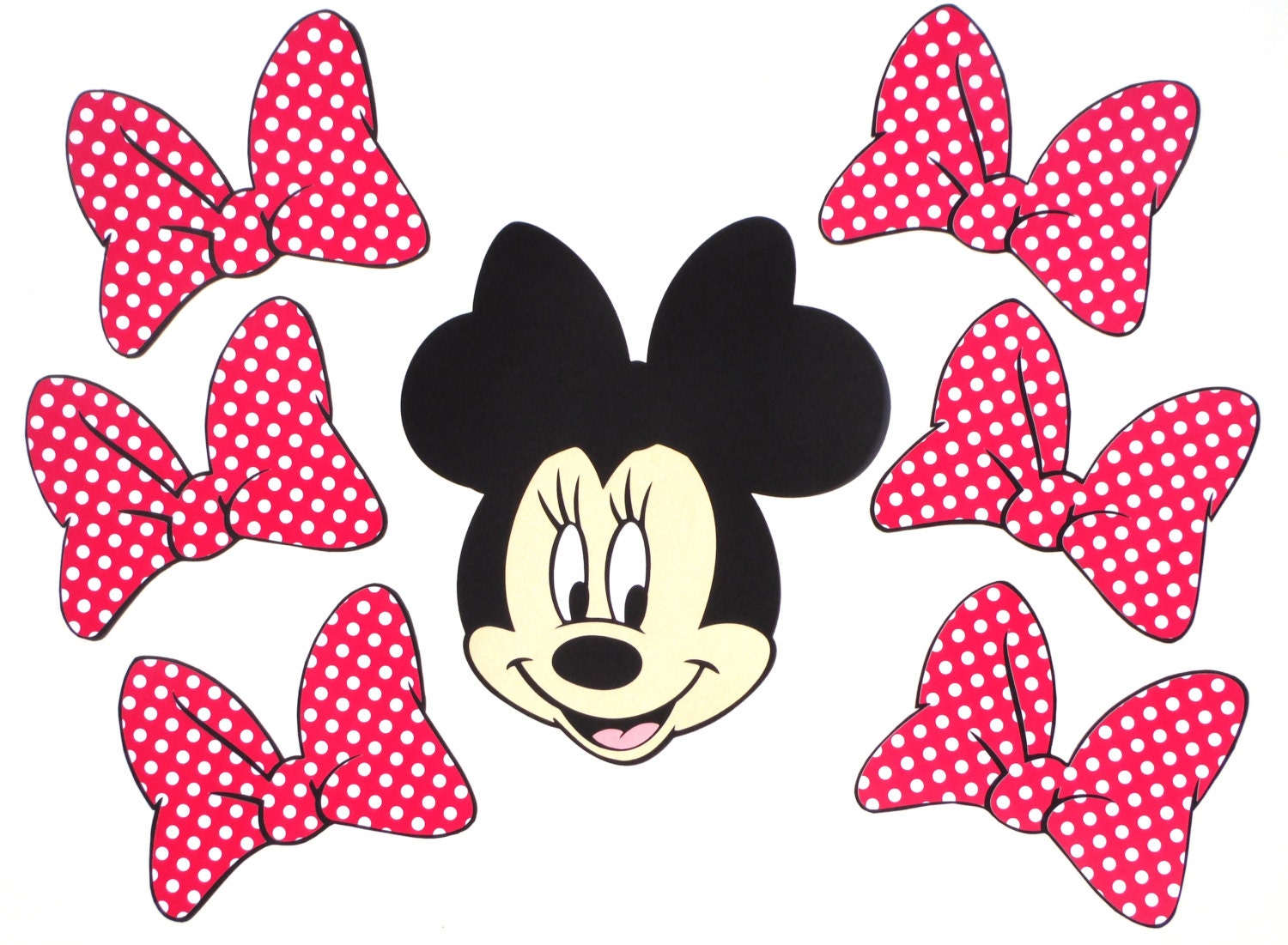 Free Printable Minnie Mouse Bow Template.