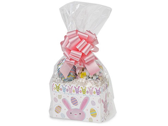 Small Clear Basket Gift Bags 13x4x17.5 by sweetcreationsparty