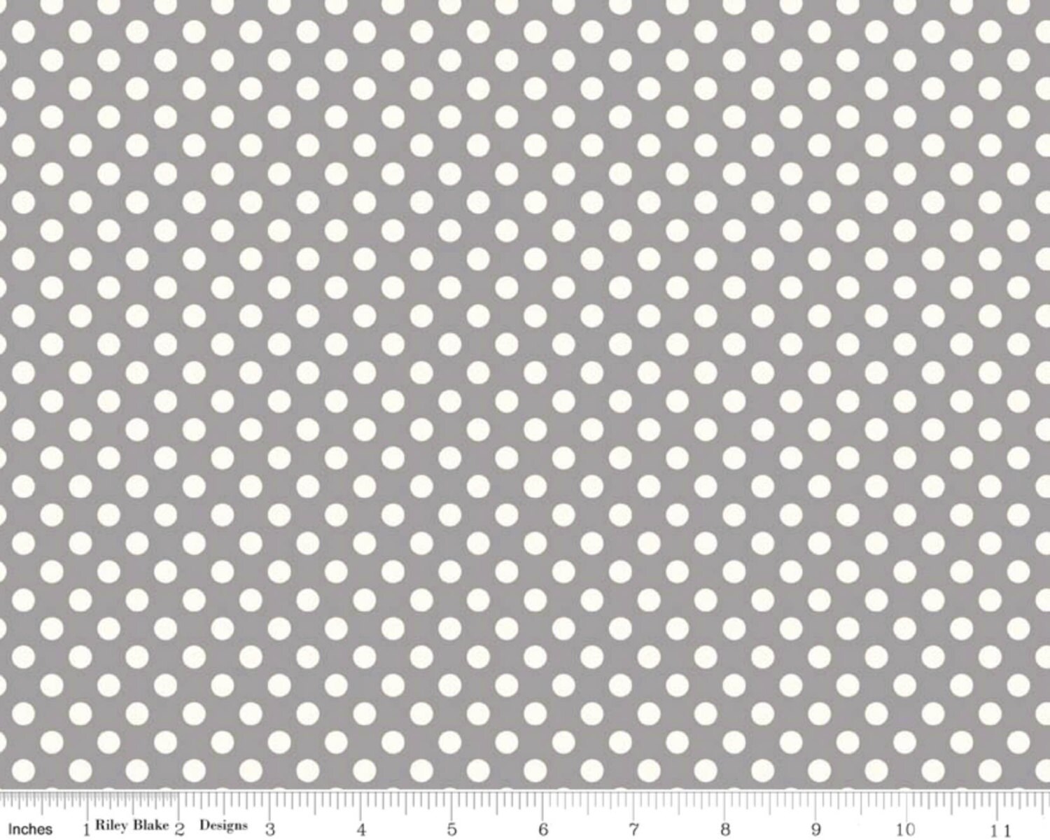 Small Cream Dots Gray Cotton Print Fabric from Riley Blake