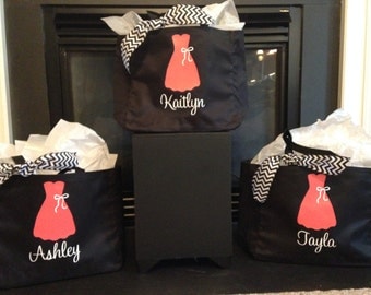 4 Personalized Bride and/or Bridesmaid Tote Bags