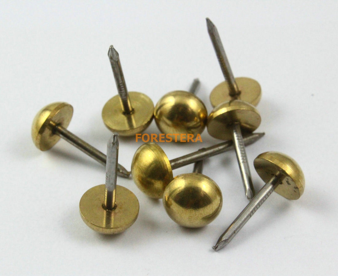 20Pcs 10mm Solid Brass Upholstery Tacks Nails TN49