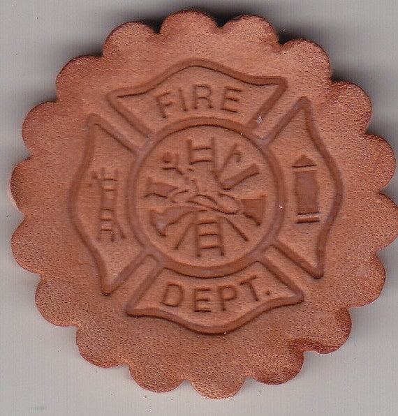 Firefighter's Symbol / Crest leather embossing stamp