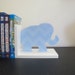 blue chevron elephant bookends