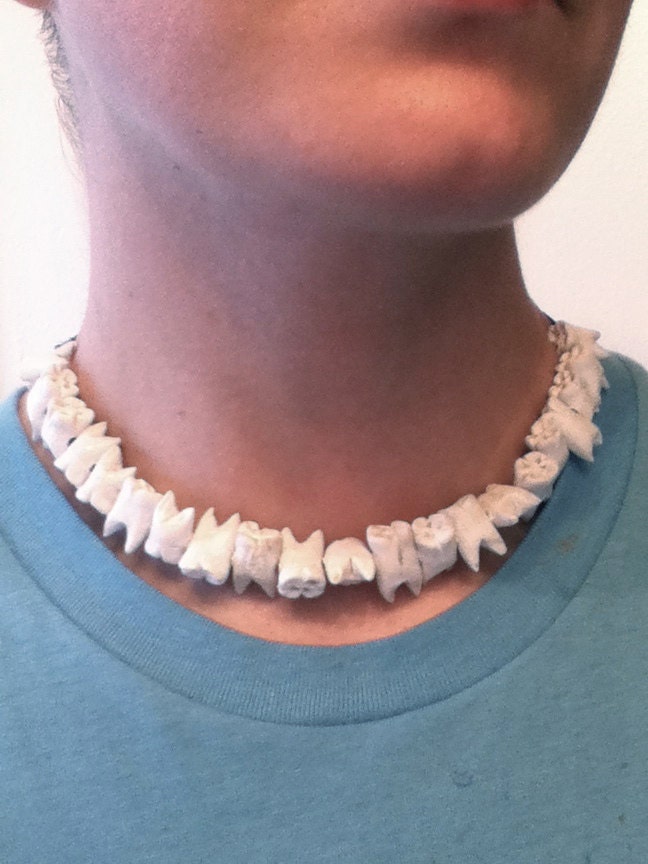 human-tooth-necklace-w-shell-beads-teeth-jewelry-tooth-necklace