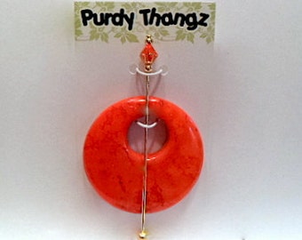 GS-072 Fire Agate Shawl Pin