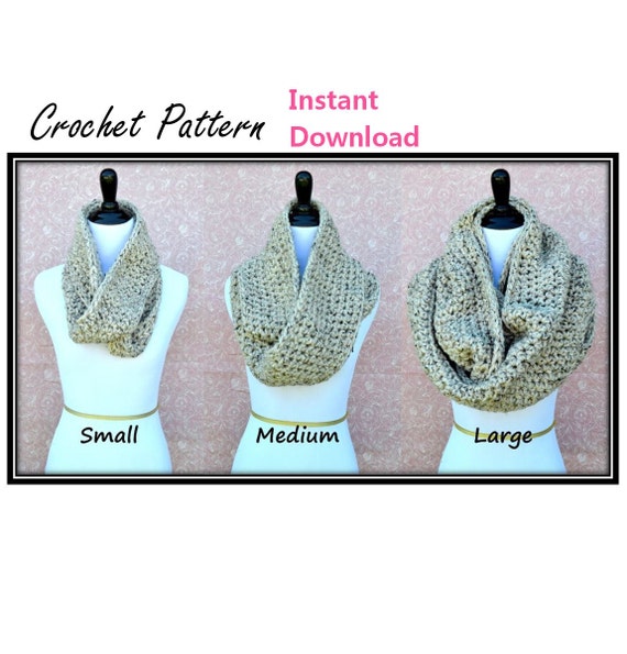 Infinity Scarf Crochet PATTERN Any Size