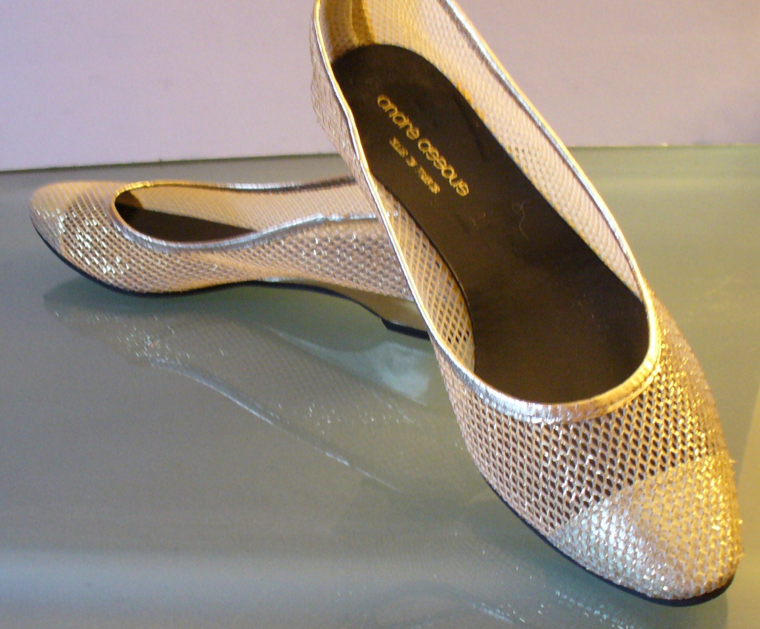 mesh ballet flats