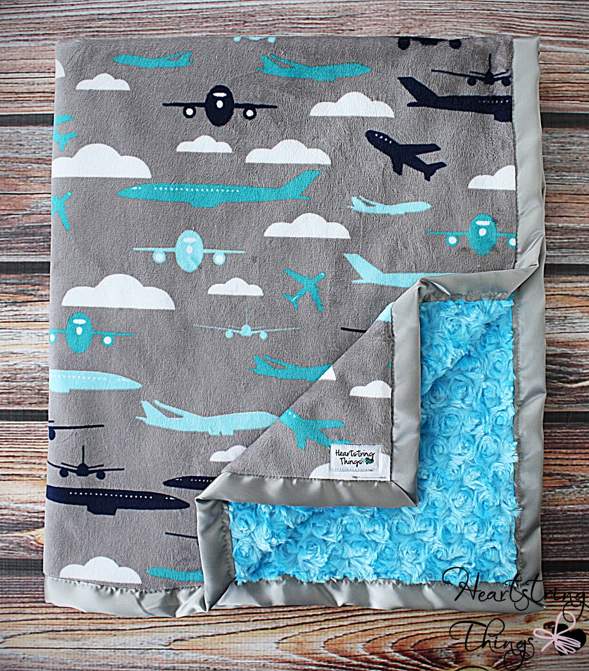 Baby Minky Aviator Blanket Airplane Blanket Airplane Minky