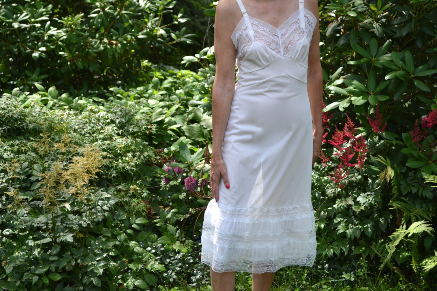 Frilly White Slip Dress. 10 of Lace and Chiffon.