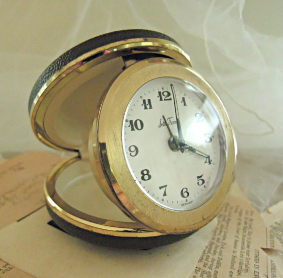 Vintage Seth Thomas Travel Alarm Clock Wind Up By Aandnmercantile